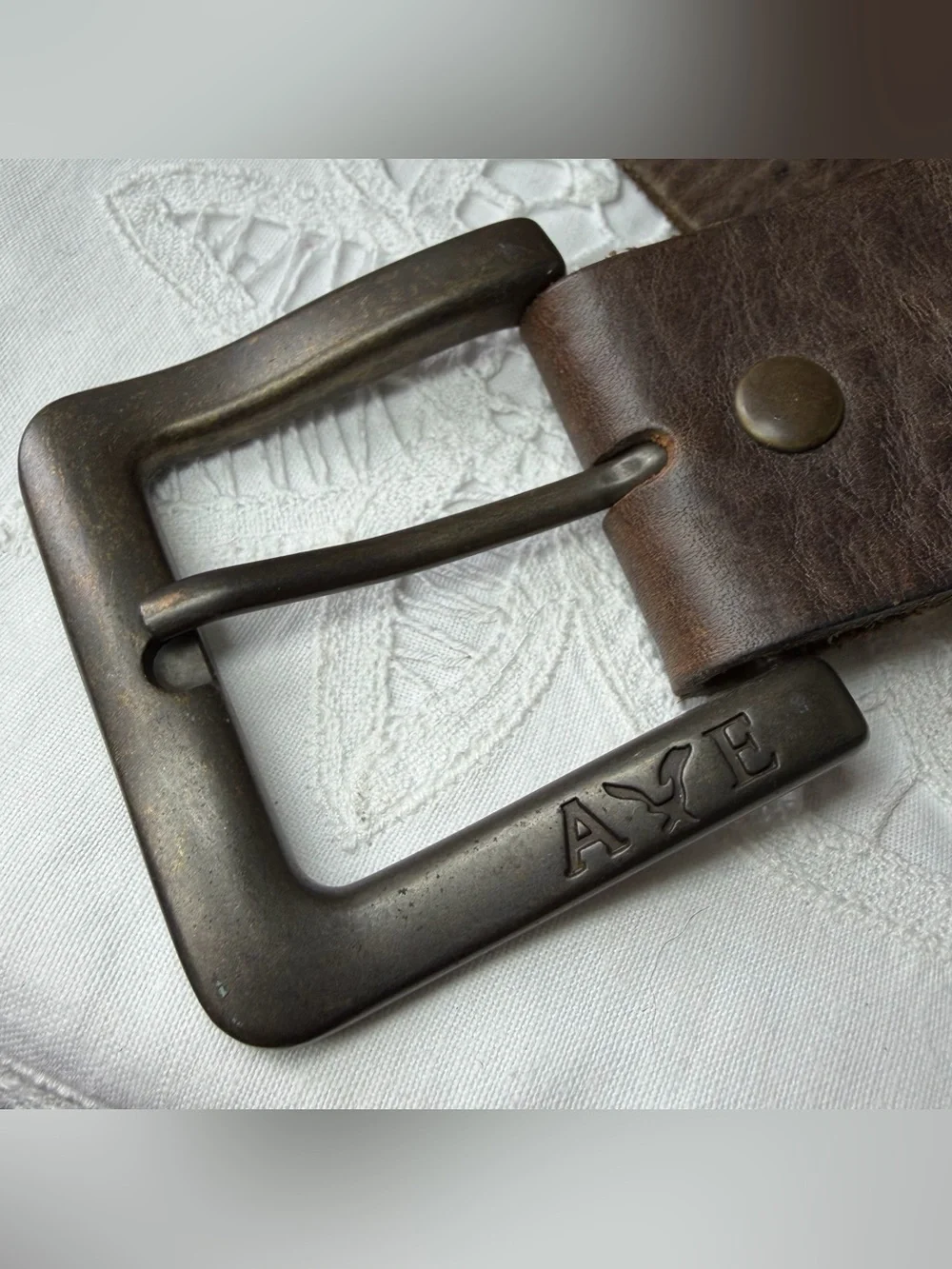 American Eagle Archive brown leather belt men’s XL 1990s